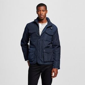 {Merona} Navy quilted bomber jacket